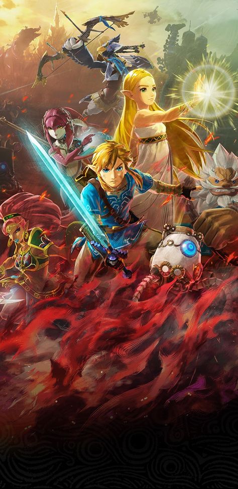 December Wallpaper Iphone, Zelda Poster, Legend Of Zelda Poster, Age Of Calamity, Wallpaper Marvel, December Wallpaper, Princesa Zelda, Botw Zelda, Warriors Wallpaper