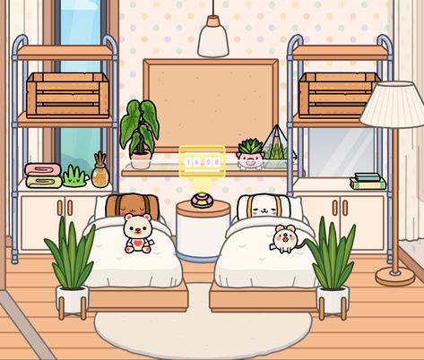 Toca Boca Room Ideas For Twins, Toca Boca Twin Bedroom Ideas, Toca Boca Twins Room, Toca Boca Twin Room Ideas, Modern Mansion Bedroom, Twin Baby Rooms, Toca Boca Room, Shared Boys Rooms, Mansion Aesthetic