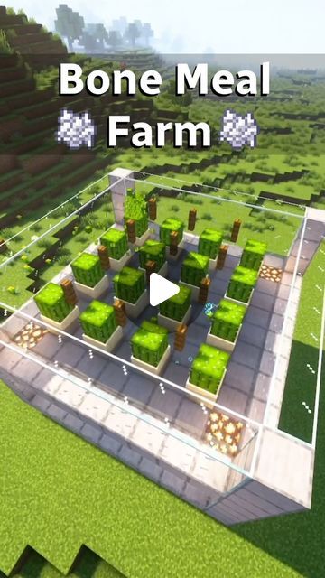 Humoky on Instagram: "Bone Meal  Farm🦴| Follow Humoky on YouTube❤️ -Follow me for more Tutorial Minecraft❤️  - Save this video and share at friends✨  -If you see this your the BEST 👑 Credit to @elig0os  _________________________________________________________  #minecraft #minecraftbuild #minecraftturorial #minecraftinspiration #minecraftredstone #minecraftbuilding #minecraftdaily #minecraftideas #minecraft #minecrafthouse #minecraftonly #minecrafthacks #minecrafter #humoky" What To Add To Minecraft World, Minecraft Auto Farm Ideas, Bonemeal Farm Minecraft, Minecraft Building Ideas Farm, Sugarcane Farm Minecraft, Mob Farm Minecraft, Minecraft Farm Ideas Crops, Minecraft Bee Farm, Farmhouse Minecraft