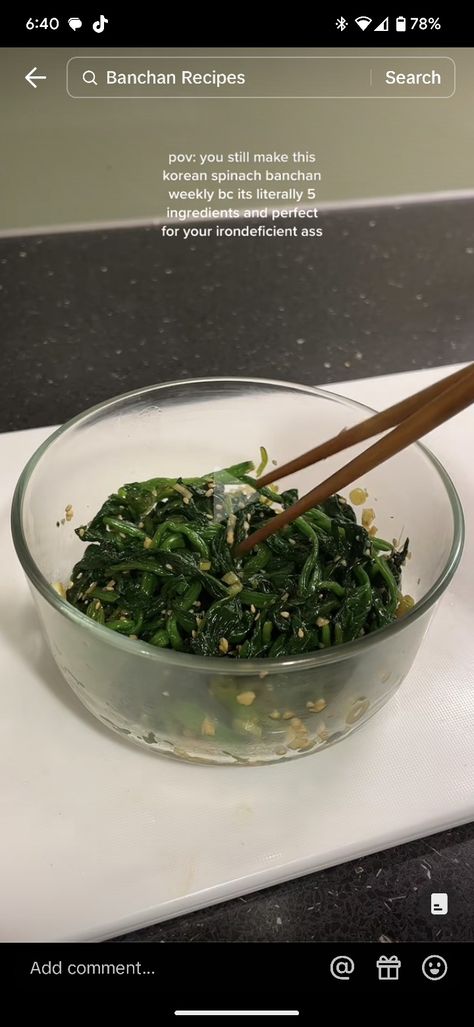 Korean Spinach, Healthy Food Menu, Resep Diet, Easy Healthy Meal Prep, Healthy Food Dishes, Makanan Diet, Healthy Food Motivation, Toasted Sesame Seeds, Green Onion