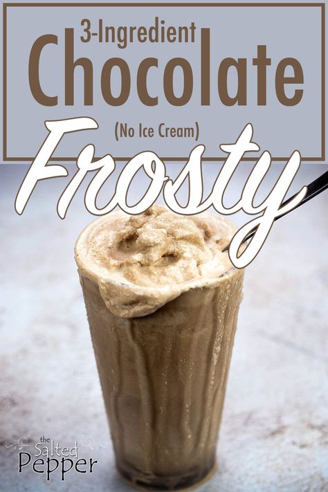 Deliciously simple Homemade Chocolate Frosty! Only takes 2 minutes to make in the Ninja Foodi Cold & Hot Blender! Can be made in any high speed blender. Ninja Blender Recipes Smoothies, Ninja Blender Smoothies, Ninja Smoothie Recipes, Blender Recipes Smoothies, Ninja Blender Recipes, Ninja Smoothies, Blender Ice Cream, Chocolate Frosty, Frosty Recipe