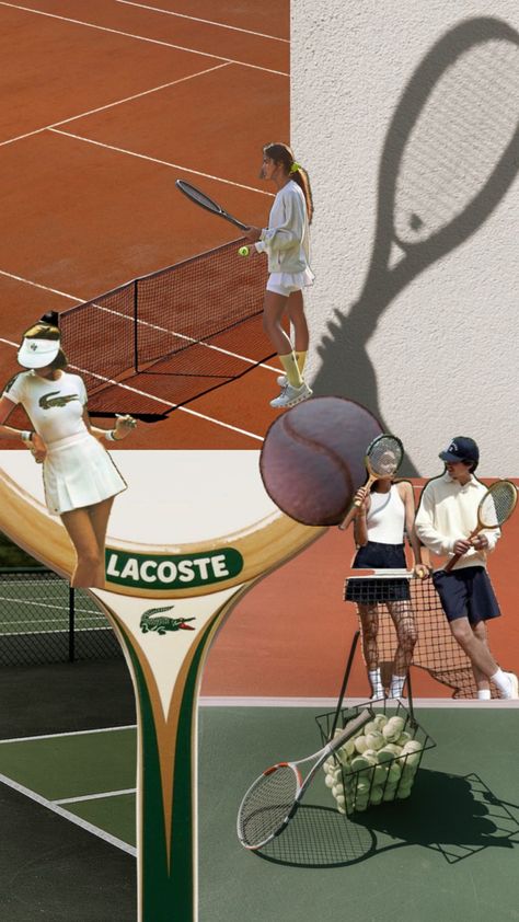 Tennis vibe | tennis aesthetic | athletic vibes | vintage tennis style | Lacoste style | vintage chic classic style | clean girl aesthetic | tennis racket aesthetic | tennis collage | Pinterest collage | Tennis Racket Aesthetic, Tennis Collage, Tennis Aesthetic Vintage, Tennis Vibe, Aesthetic Athletic, Aesthetic Tennis, Pinterest Collage, Country Club Aesthetic, Lacoste Tennis