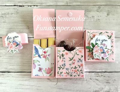 Fun Stamper - Oksana Semenska: Two Treat Boxes Treat Boxes Diy, Merci Chocolate, Treat Box Template, Box Bag Tutorial, Box Cards Tutorial, Christmas Treats Holders, Paper Box Diy, Gift Holders, Candy Crafts