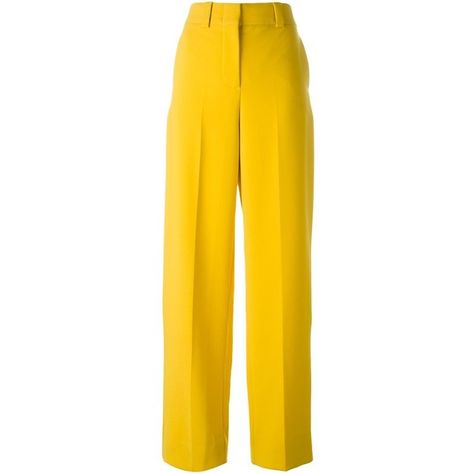 Cédric Charlier tailored trousers (793 CAD) ❤ liked on Polyvore featuring pants, bottoms, yellow pants, tailored pants and tailored trousers Colourful Closet, Ears Tour, Yellow Trousers, Cl Fashion, Pants Tailored, Cedric Charlier, Yellow Suit, Yellow Pants, Suit Pant