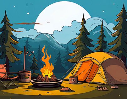 Check out new work on my @Behance profile: "A Colorful flat illustration of camping in the jungle." http://be.net/gallery/175707347/A-Colorful-flat-illustration-of-camping-in-the-jungle Animal Camping Illustration, Camping Illustration, Logo Infinity, In The Jungle, Flat Illustration, Flat Color, Campfire, Cartoon Animals, Graphic Design Illustration