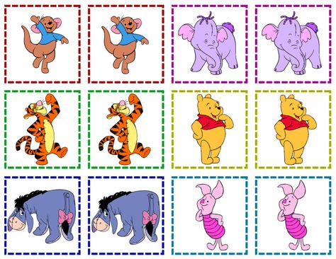 FREE printable Winnie the Pooh Memory game (with shapes!) Free Printable Winnie The Pooh, Winnie The Pooh Games, Printable Winnie The Pooh, Pooh Printable, Head Start Classroom, Winnie The Pooh Birthday, Disney Memories, Childhood Development, Memory Game