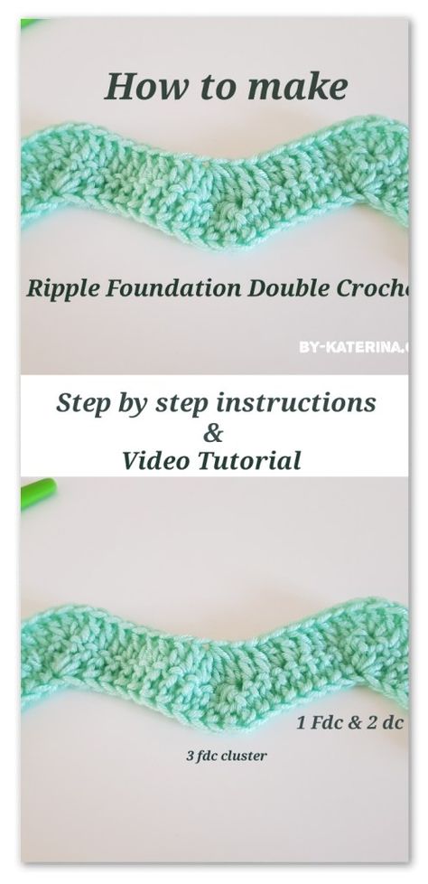 ripple foundation double crochet Foundation Double Crochet, Crochet Ripple Afghan, Crochet Ripple Blanket, Ripple Stitch, Crochet Phone Cases, Crochet Geek, Crochet For Beginners Blanket, Crochet Afghans, Double Crochet Stitch