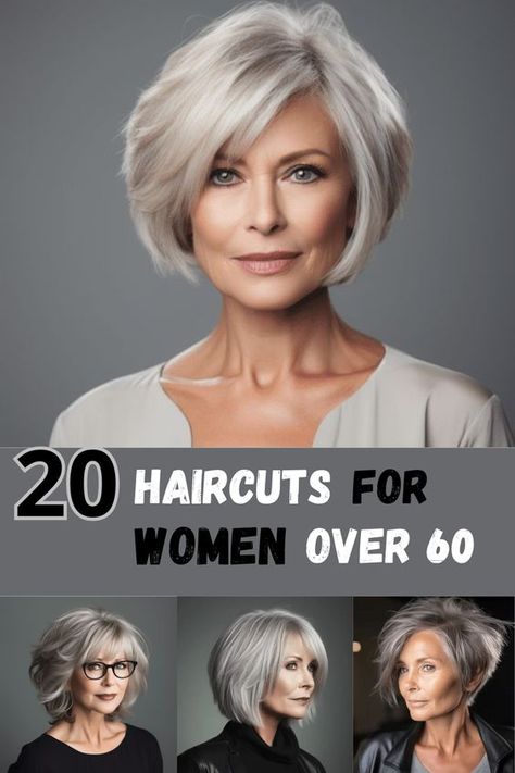 Elevate your look with the trendiest haircuts for women over 60 in 2024. Our handpicked collection showcases a diverse range of styles, from short and chic to medium-length layered bobs. Embrace the versatility of our haircut ideas, designed to complement your personality and preferences. Say goodbye to dull hairstyles and embrace the excitement of 2024's top haircuts for women over 60 Modified Bob Haircut For Women, Short To Medium Hairstyle Women, Hairstyles For Medium Length Hair Over 60, Haircuts Over 60 Over 60 Hairstyles, Haircuts For Older Women Over 60, Hair Cuts For Thinner Hair 2024, Over 50 Bob Hairstyles, Hair Styles For Women Over 60 Medium, Bob Haircuts For Women Over 50