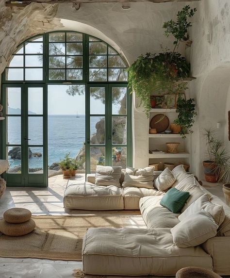 Italian Vacation Home, Italian House Interior Living Room, Italian Room Aesthetic, Italian House Interior, Italian Home Aesthetic, Italian Villa Interior, Italy House, Italy Home, Barcelona Apartment