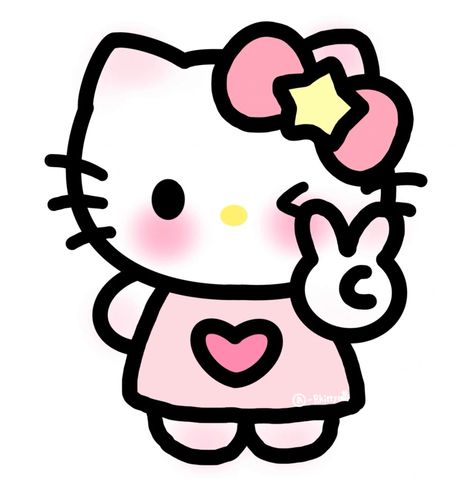 Sanrio Drawings, Hello Kitty Pfp, Kitty Pfp, Kitty Party, Hello Kitty Party, Cat Party, Aesthetic Stickers, Easy Drawings, Cute Drawings