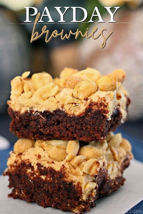 Payday Recipe, Homemade Payday, Recipes Easy Dessert, Payday Bars, Brownies Homemade, Payday Candy, Recipe Brownies, Best Chocolate Desserts, Easy Dessert Recipes