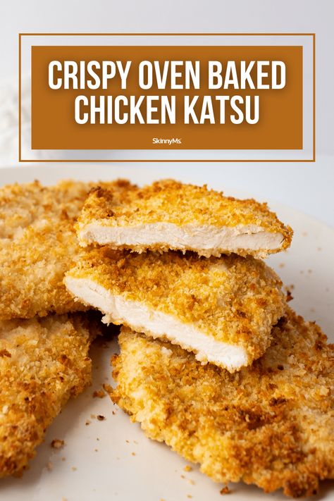 Crispy Oven Baked Chicken Katsu Baked Chicken Katsu Recipe, Baked Chicken Katsu, Chicken Katsu Recipes, Katsu Recipes, Ww Breakfast, Crispy Oven Baked Chicken, Gluten Free Meal Plan, Chicken Katsu, Healthy Chicken Recipes Easy