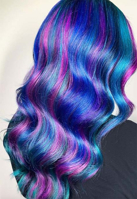 Dark Hair Ombre, Blue Hair Dye, Royal Blue Hair, Blue Hair Color, Dyed Tips, Hair Dye Tips, Dyed Hair Blue, Dyed Hair Pastel, Curly Hair Braids