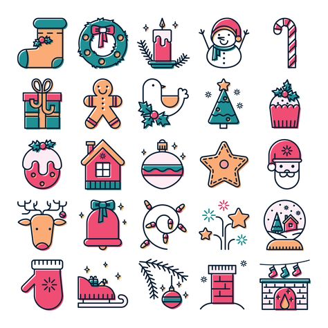 I want to show my Christmas icons. Journal Decoration, Christmas Apps, Christmas Doodles, Holiday Icon, Simple Designs To Draw, Aesthetic Christmas, Random Ideas, Pattern Collection, Christmas Icons