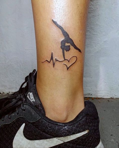 Gymnastics Tattoo Ideas, Gymnastics Tattoos, Gymnastics Tattoo, Dance Tattoo, Artistic Gymnastics, Piercing Tattoo, Tattoo Inspo, Infinity Tattoo, Cool Tattoos