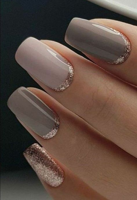 27 Stylish and Classy Nail Designs to Impress  #NailDesign Neutral Wedding Nails, Gold Gel Nails, Gold Nail Designs, Gel Nail Art Designs, Wedding Nails Design, Super Nails, Nail Art Wedding, Nagel Inspo, Neutral Nails