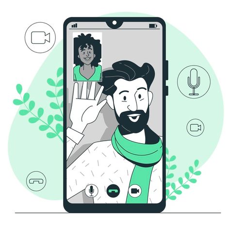 Hand Holding Phone, Compass Art, Communication Icon, Social Media Automation, Male Profile, Illustration Story, Concept Illustration, Video Call, Social Media Strategies