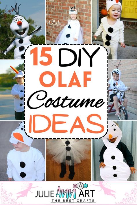 Infant Olaf Costume Diy, Toddler Olaf Costume Diy, Easy Olaf Costume Diy, Olaf Hat Diy, Diy Snowman Costume Kids, Diy Frozen Costumes For Family, Homemade Olaf Costume, Diy Olaf Costume Baby, Diy Olaf Costume Toddler