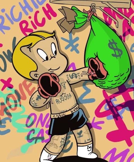 Alec Monopoly, Rich Art, Richie Rich, Spray Paint On Canvas, Dope Cartoon Art, Graffiti Wall Art, Desenho Tattoo, Dope Art, Mini Canvas Art