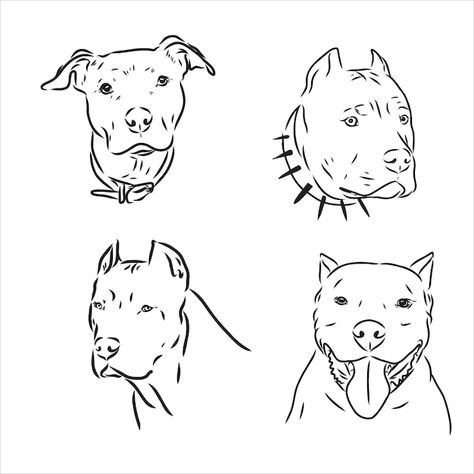 Vector sketch of dog pit bull terrier ve... | Premium Vector #Freepik #vector #bull-terrier #dog-head #pit-bull #bulldog Staffordshire Terrier Drawing, Pit Bull Tattoo Ideas, Pit Bull Tattoo, Pitbull Tattoos, Sketch Of Dog, Bull Terrier Tattoo, Pitbull Tattoo, Tattoo Practice, Dog Sketch