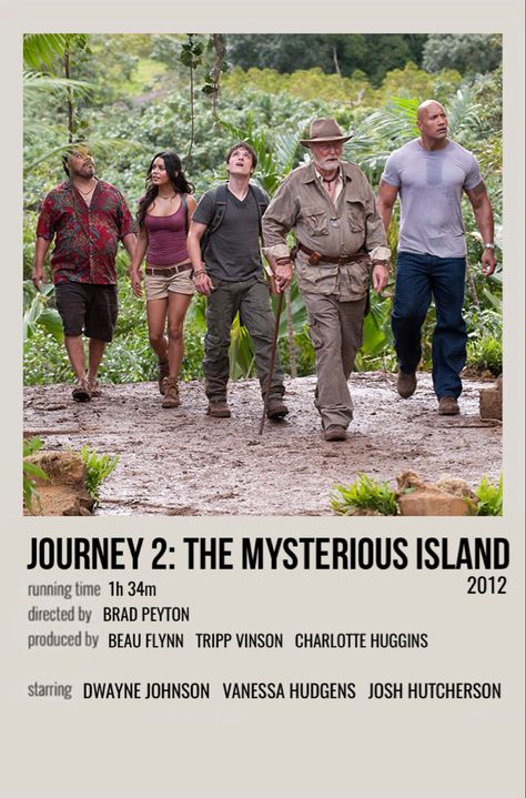 minimal polaroid movie poster for journey 2: the mysterious island Journey To The Mysterious Island, Summer Movies To Watch, Journey 2 The Mysterious Island, Teen Book Series, Dwayne Johnson Movies, Island Movies, Polaroid Movie Poster, Romantic Series, Mysterious Island