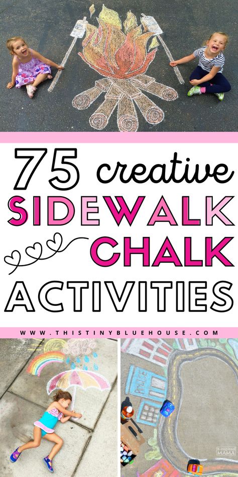 Playground Chalk Ideas, Last Day Of School Sidewalk Chalk Art, Sidewalk Chalk Encouragement, Chalk Driveway Ideas, Chalk Art Ideas For Kids, Sidewalk Chalk Activities, Summer Sidewalk Chalk, Sidewalk Chalk Ideas, Sidewalk Chalk Art Ideas