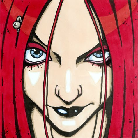 Pandora Peroxide Pfp, Comic Style Art, Gothic Anime, Cartoon Sketches, Vintage Poster Art, Illustration Character Design, Funky Art, Face Drawing, Pretty Art