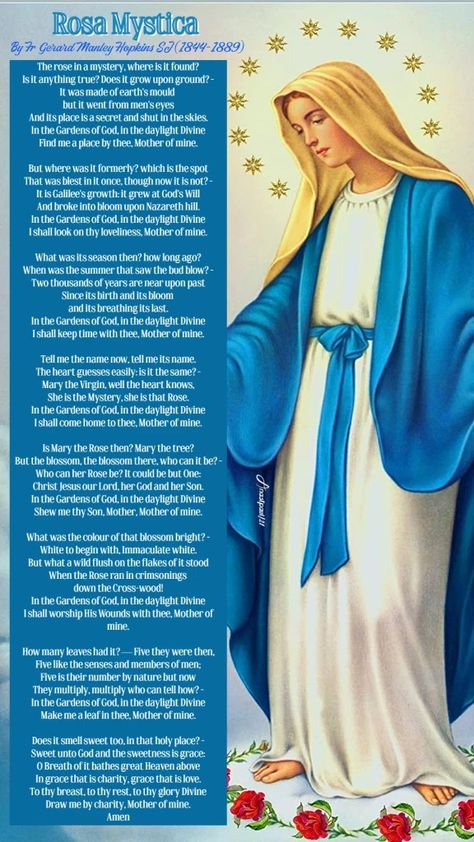 Quote/s of the Day – 11 February – The Immaculate Virgin Mary – AnaStpaul Rosa Mystica, Gerard Manley Hopkins, Morning Offering, Mary Immaculate, Marian Apparition, 11 February, The Immaculate Conception, St Ignatius, The Blessed Virgin Mary