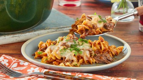 One-Pot Beef Noodle Casserole Is the Definition of Comfort Food Tender Chuck Roast, Beef Noodle Casserole, Noodle Casserole Recipes, Best Pasta Salad, One Pot Dinner, Noodle Casserole, Beef And Noodles, Chuck Roast, Beef Casserole