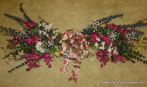 DIY floral swag Diy Trays, Diy Swag, Tender Mercies, Burlap Mesh Wreath, O My Soul, Loving Kindness, Wedding Arch Flowers, Swag Wreath, Grow In Grace