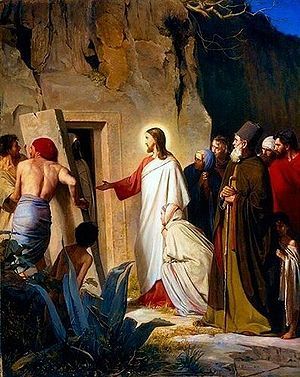 Raising of Lazarus by Jesus Raising Of Lazarus, Life Of Christ, Bible Pictures, Biblical Art, Jesus Images, A4 Poster, Catholic Art, Jesus Is Lord, Jesus Pictures