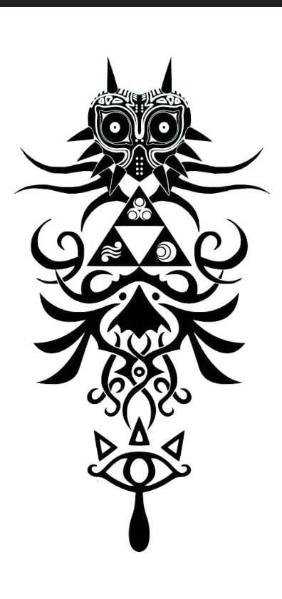 Legend Of Zelda Back Tattoo, Zelda Illustration Art, Fire Fist Ace Tattoo, Loz Tattoo Ideas, Master Swordsman Zelda Tattoo, Zelda Clipart, Legend Of Zelda Wallpaper Aesthetic, The Legend Of Zelda Tattoo Ideas, Zelda Twilight Princess Tattoo