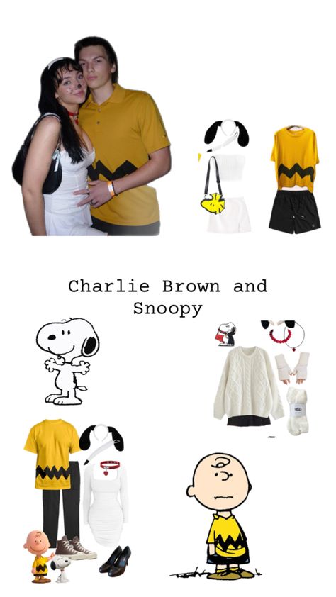 Halloween couples costume idea Tom And Jerry Costume Couple, Snoopy And Charlie Brown Costume, Snoopy Costume Diy, Snoopy Halloween Costume, Tom And Jerry Costume, Charlie Brown Halloween Costumes, Snoopy Costume, Charlie Brown Costume, Halloween Couples Costume