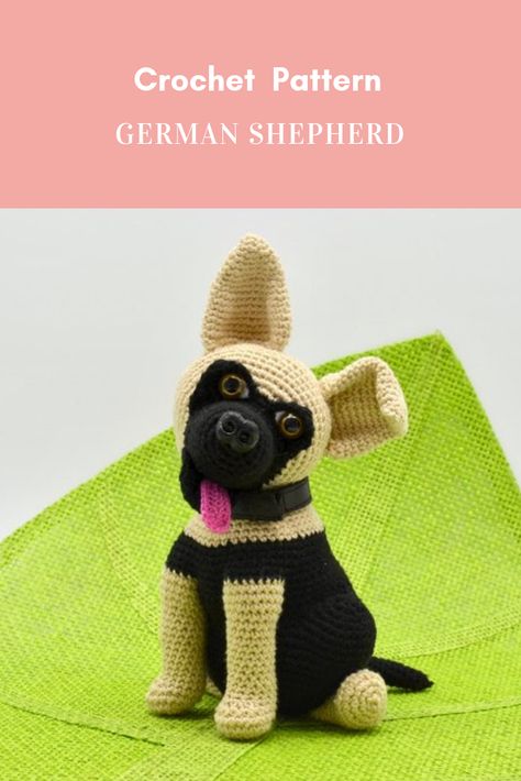 German Shepherd Amigurumi Crochet Pattern  #crochetpatterngermanshepherd #germanshepherdamigurumicrochetpattern #crochetarcade #crochet #crochetpattern #diy #crafts #crochetarcadepattern #childrencrochet #crochetchildren #babycrochet #crochetbaby #crochettoy #toycrochetpattern #babyroom #amigurumicrochet #crochetamigurumipattern Affiliate Link Crochet German Shepherd, Crochet Dogs, Crochet Wedding Dress Pattern, Dog Patterns, Amigurumi Dog, Ravelry Crochet, Crochet Dog Patterns, Valentines Crochet, Crochet Etsy