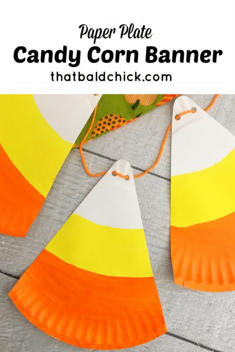 Corn Trunk Or Treat, Candy Corn Trunk Or Treat, Paper Plate Candy, Halloween Booth, Corn Garland, Corn Crafts, Easy Diy Candy, Candy Corn Crafts, Autumn Projects