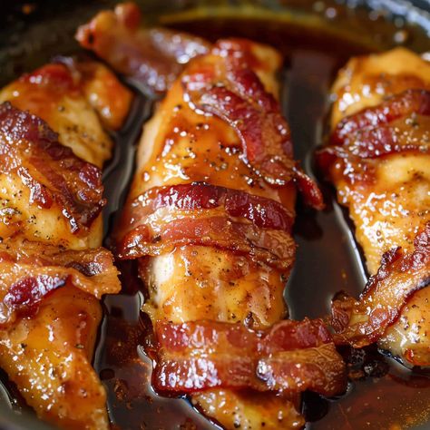 Sweet Chicken Tenders, Bacon Brown Sugar Chicken Tenders, Brown Sugar Bacon Chicken, Meal For Picky Eaters, Brown Sugar Bacon Wrapped Chicken, Bacon Brown Sugar Chicken, Recipes Using Bacon, Chicken Alfredo Lasagna Recipe, Fried Chicken Batter