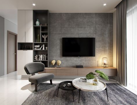 Living Room Wall Units, Living Room Tv Unit Designs, Living Room Tv Unit, Tv Room Design, Tv Units, Tv Wall Design, 아파트 인테리어, Living Room Design Decor, Living Room Tv Wall