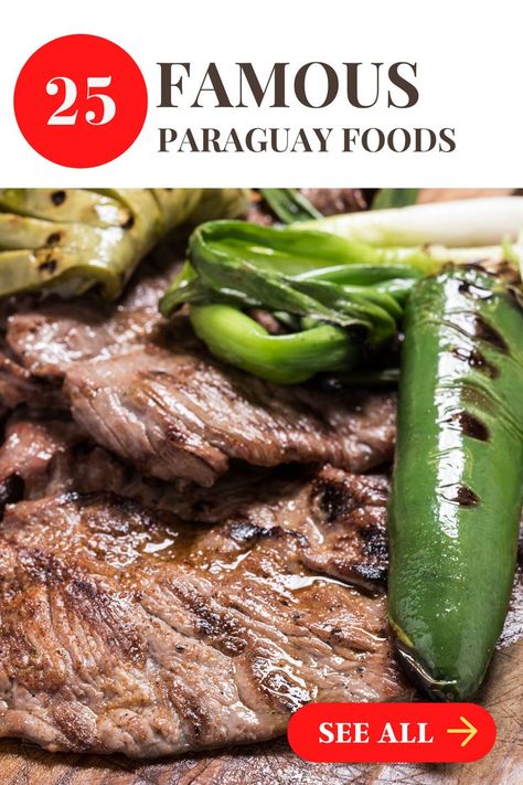 Discover the most popular Paraguayan foods and dishes. From the famous Chipa Guasu to Carne Asada, Tortilla Paraguaya and Sopa Paraguaya, Paraguayan cuisine has a lot to offer. So when you visit the lovely Paraguay, be sure to try out these dishes – they are guaranteed to give your taste buds an incredible time. Even better, you can prepare these recipes from the comfort of your home. #paraguayanfood #paraguayancuisine #paraguayfood Traditional American Food, Paraguay Food, Ecuadorian Food, Latin American Food, Not Well, Best Street Food, Latin Food, Carne Asada, World Recipes