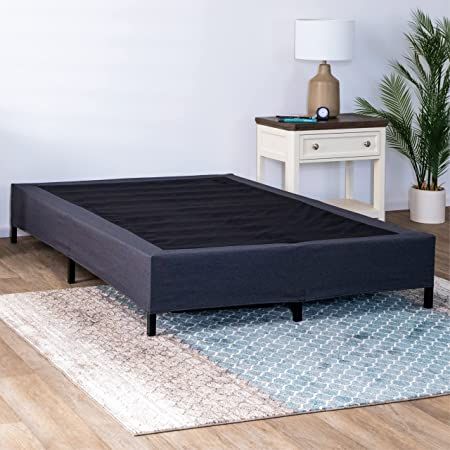 (paid link) GhostBed Mattress Foundation & Box Spring in One - Metal Platform Bed Frame with Steel Slat Support, Fabric Cover & Headboard Brackets - King Box Spring Alternative, Cover Headboard, Fabric Covered Headboard, Metal Bed Base, Metal Platform Bed Frame, Headboard Cover, Box Spring Bed, Mattress Foundation, Mattress Support