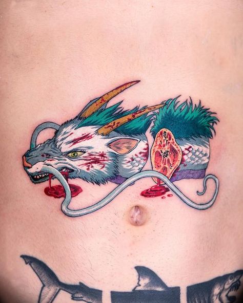 Haku Drawing, Oozy Tattoo, Haku Tattoo, Dragon Tattoo Designs, Dog Tattoo, Anime Tattoos, Dragon Tattoo, Japanese Tattoo, Pretty Tattoos