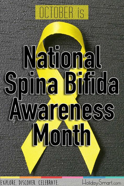 October is National Spina Bifida Awareness Month Spina Bifida Awareness Month, October Awareness Month, Von Willebrand Disease, Spina Bifida Awareness, Chronic Pain Awareness, Spina Bifida, Medical Student Study, Days And Months, Spinal Cord