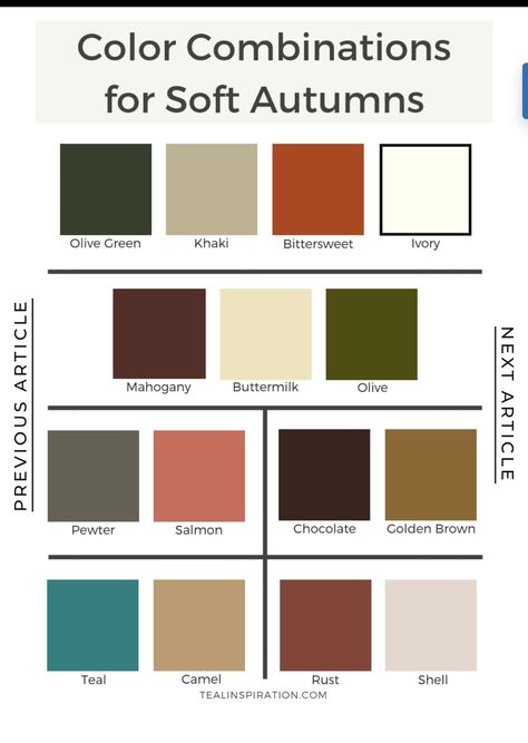 Soft Autumn Color Combinations, Khaki Color Combination, Soft Autumn Deep, Autumn Color Palette Fashion, Soft Autumn Palette, Autumn Olive, Autumn Colour Palette, Deep Autumn Color Palette, Autumn Skin