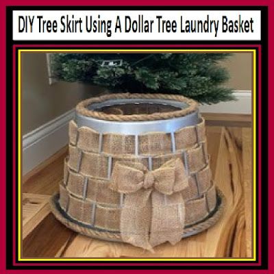 DIY Tree Skirt Using A Dollar Tree Laundry Basket Clothes Basket Tree Collar, Basket Tree Collar, Basket Tree, Tree Collar Christmas, Tree Collar, Diy Tree, Christmas Tree Stand, Christmas Baskets, Clothes Basket