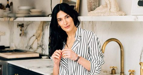 Athena Calderone Shares Her WFH Style & Career Secrets | PORTER Athena Calderone Style, Interior Designer Lifestyle, Lifestyle Editorial, Athena Calderone, Designer Lifestyle, Live Beautiful, Young Family, Range Hood, Beauty Lifestyle