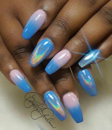 #nails #nailart #nailsofinstagram #u #manicure #beauty #nail #gelnails #nailsoftheday #nailsonfleek #nailstagram #nailsart #nailstyle #instanails #naildesign #acrylicnails #nailsdesign #inspire #naildesigns #love #nailswag #as #nailpolish #nailtech #unhas #gel #nailsnailsnails #nailartist #fashion #gelpolish Blue Fade Nails, Blue Ombré Nails, Fade Nails, Ombre Nail Design, Blue Ombre Nails, Nails Chrome, Ombré Nails, Ombre Nail, Nice Nails