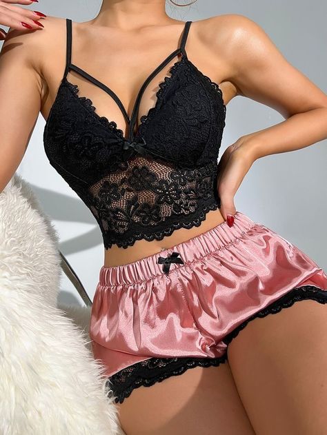 Tn es una chica q se unió al equipo de rancho humilde y conoció a su … #ficciónhistórica # Ficción Histórica # amreading # books # wattpad Under Clothing For Women, Cute Lingerie Sets, Short Night Dress, Lace Vest Top, Lingerie Design, Short Satin, Satin Pj Set, Camisole Set, Lace Vest