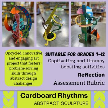 This cardboard abstract sculpture project is ideal for aspiring artists and beginners alike. It introduces the world of abstract art in a way that's easy to understand and fun to explore.This teaching package includes: Easy-to-Follow Lessons: the lessons are structured in a simple, clear manner, ensuring that both teachers and students can follow along effortlessly.Accessible Materials: focuses on commonly available materials like cardboard, making the lessons affordable and easy to implement in Yarn Sculpture Art, Sculpture Art Projects For High School, Art Projects For High School Students, 3d Art Projects For Middle Schoolers, Middle School Sculpture Projects, Word Art Projects, High School Sculpture, Cardboard Furniture Design, Art Club Projects