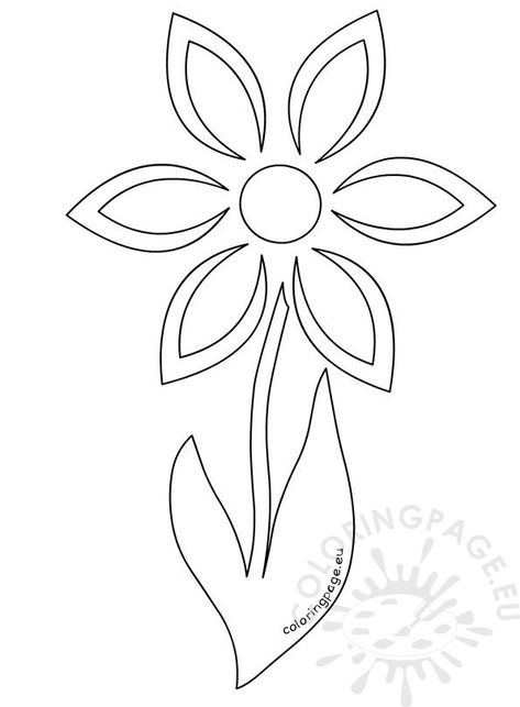 Daisy flower stem template Flower Stem Template, Stem Template, Daisy Leaf, Leaves Coloring, Outline Images, Printable Flower, Leaf Outline, Watercolor Beginner, Flower Stems