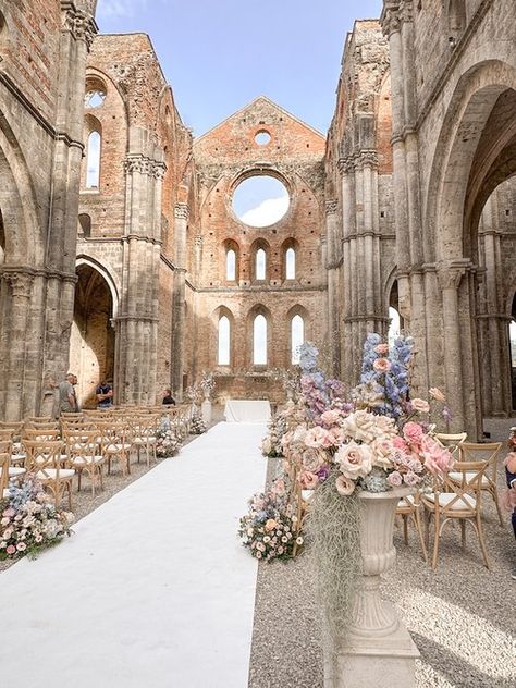 My Italian Wedding pallette - soft florals - San Galgano Abbey, Tuscany Florence Italy Wedding Venues, Rome Wedding Venue Italy, Italian Villa Wedding Ceremony, San Galgano Abbey Wedding, Summer Italian Wedding, Tuscany Villa Wedding, Villa Wedding Reception, Italy Wedding Venues, Creighton King