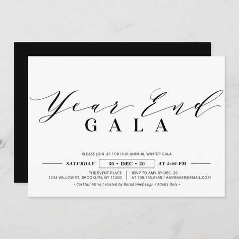 Minimalist Corporate Year end Gala, New years eve Invitation Elegant Dinner Invitation, Year End Party Invitation, Corporate Dinner Invitation, Gala Invitation Design, Corporate Event Invitation, New Years Eve Invitation, Corporate Invitation Design, Year End Party, New Year Concert